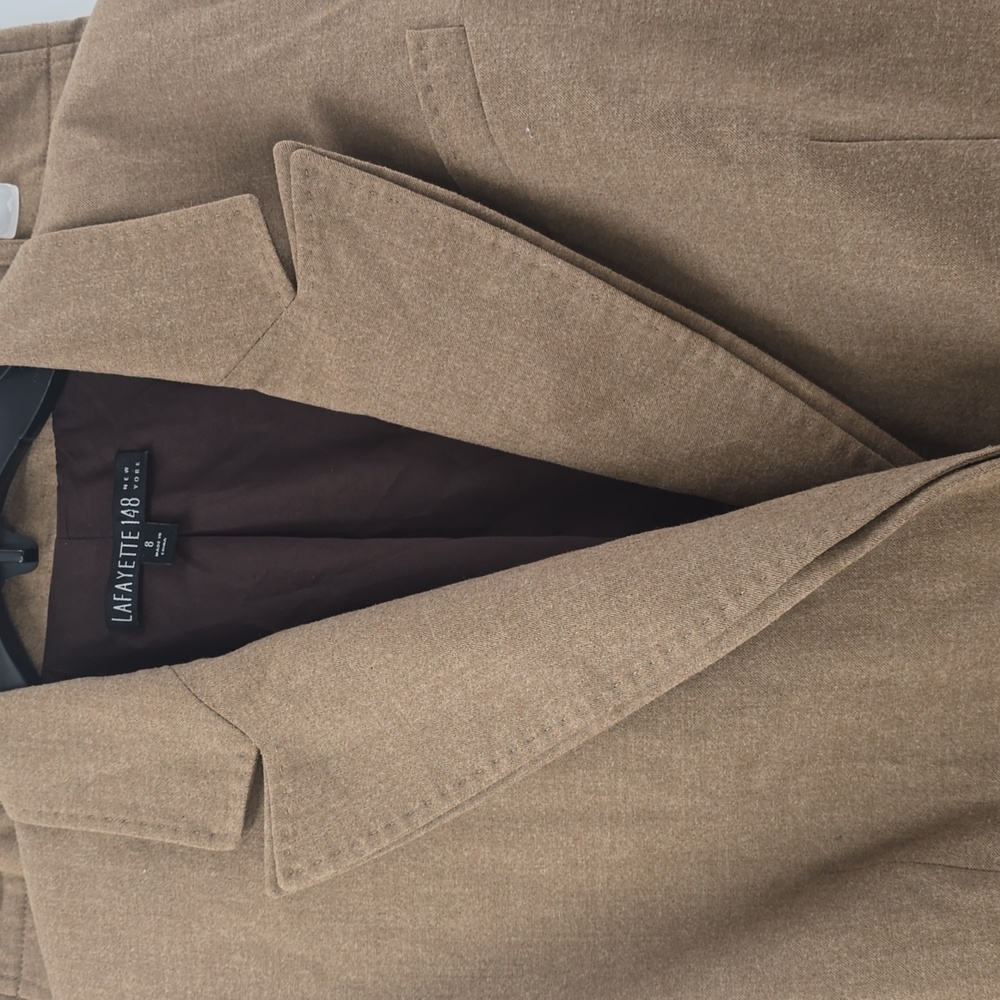Lafayette 148 New York Mocha Blazer and Trousers - Picture 5 of 12